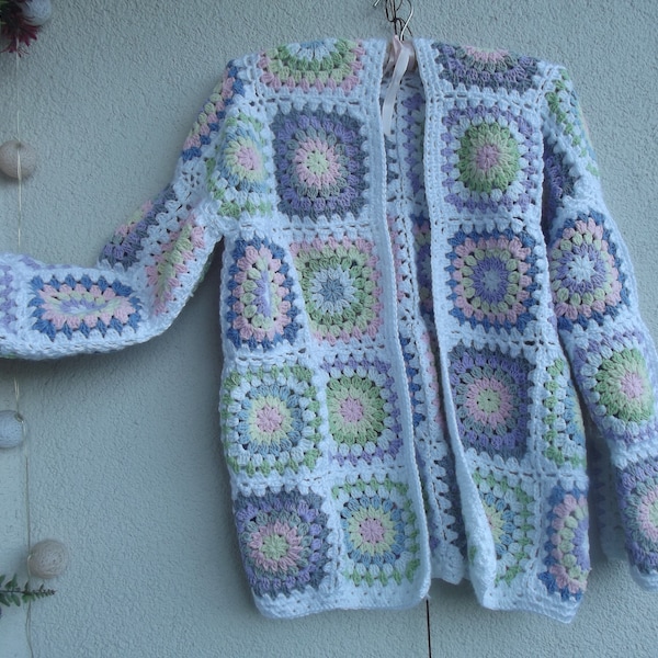 Granny Square Cardigan,Granny crochet cardigan,crochet cardigan,Granny square jacket