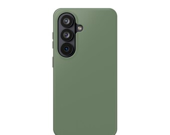Effen olijfgroen telefoonhoesje | Magnetische slagvaste behuizing
