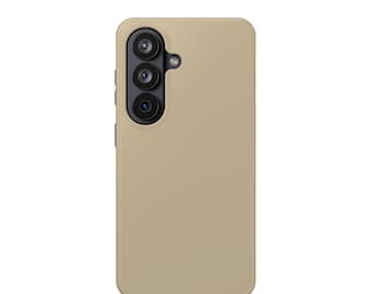 Effen beige telefoonhoesje | Magnetische slagvaste hoes