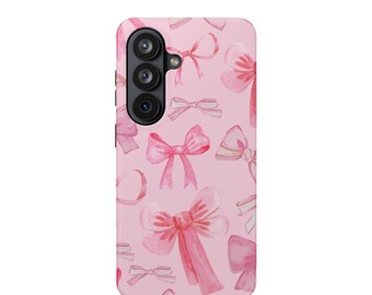 Telefoonhoesje Pretty in roze strikken | Magnetische slagvaste hoes