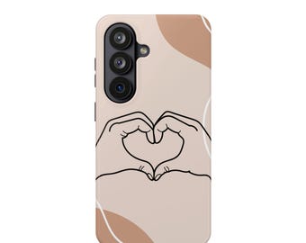 Telefoonhoesje hart handen | Magnetische slagvaste hoes