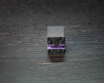 Minecraft Inspired Void Cube Clicker + Keychain — Gamer Fidget Toy | Tactile Click Fidget