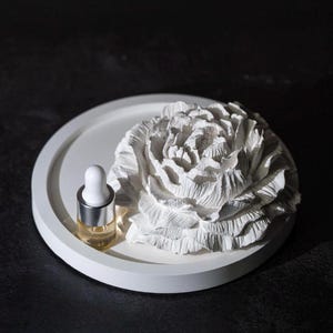 Handcrafted Peony Aroma Stone Diffuser | Gypsum Home Fragrance Decor
