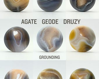 Agate Geode Druzy Slice: Stabilizing and Grounding
