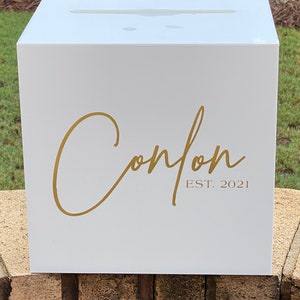 White Acrylic card box, wedding card box, wedding, gift table, locking box.