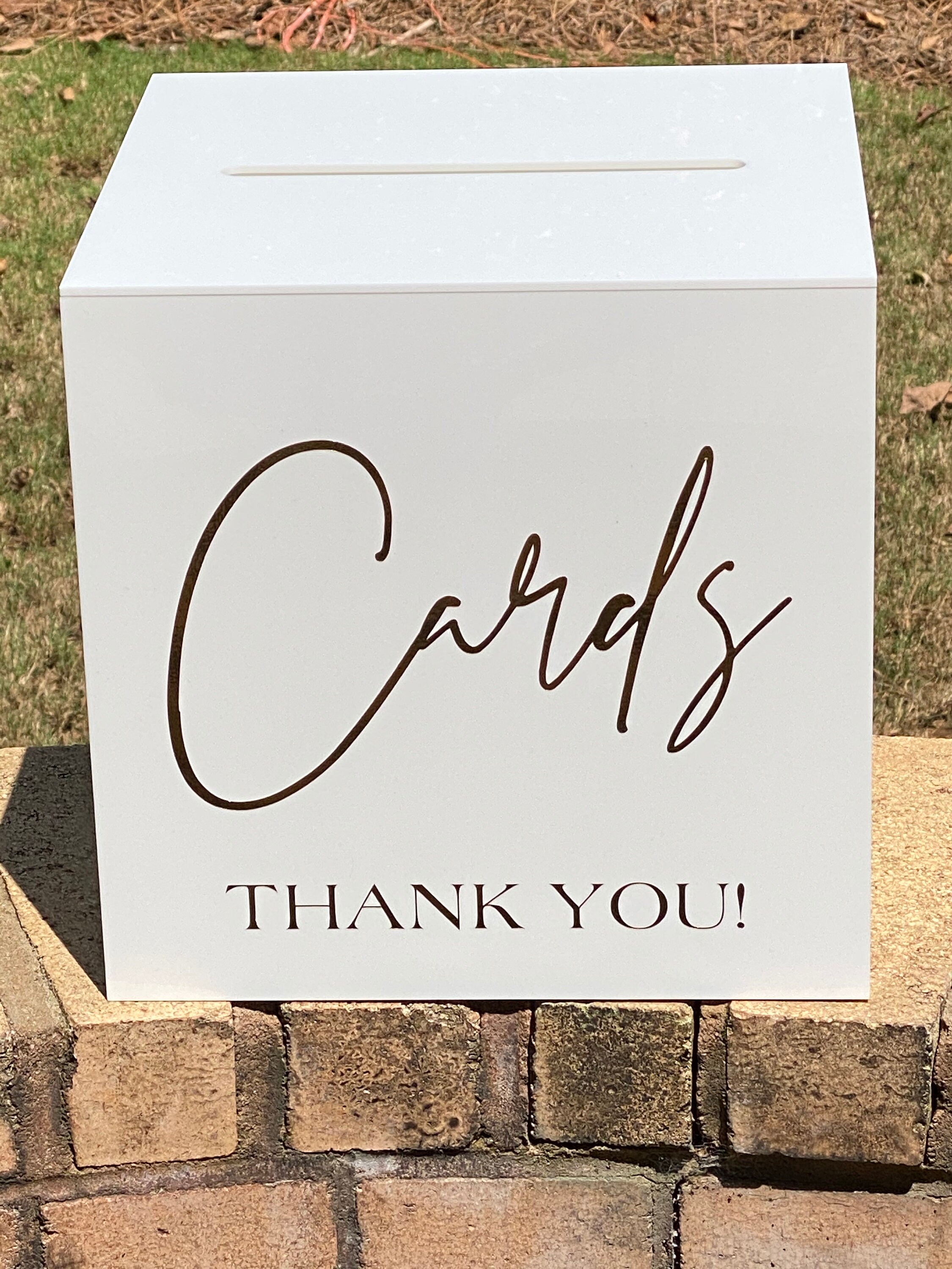 WHITE Acrylic Card Box Wedding Card Box Wedding Gift Table Etsy Canada