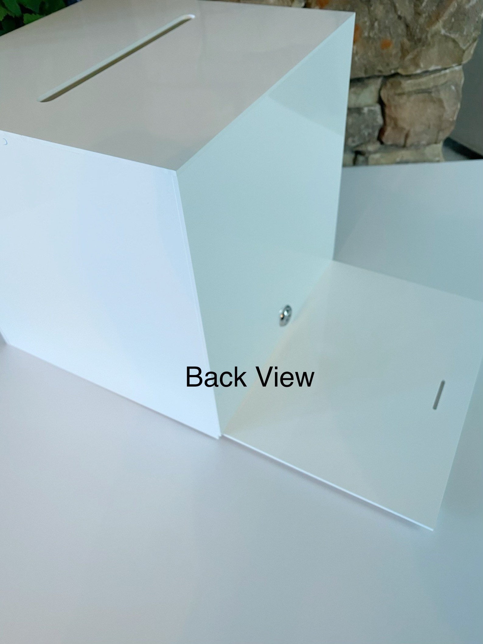 WHITE Acrylic Card Box Wedding Card Box Wedding Gift Table Etsy