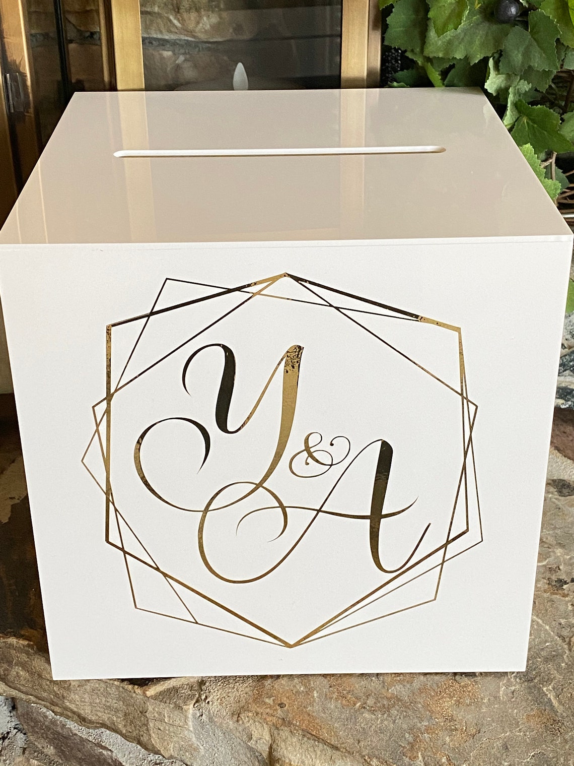 White Acrylic Card Box Wedding Card Box Wedding Gift Table Etsy