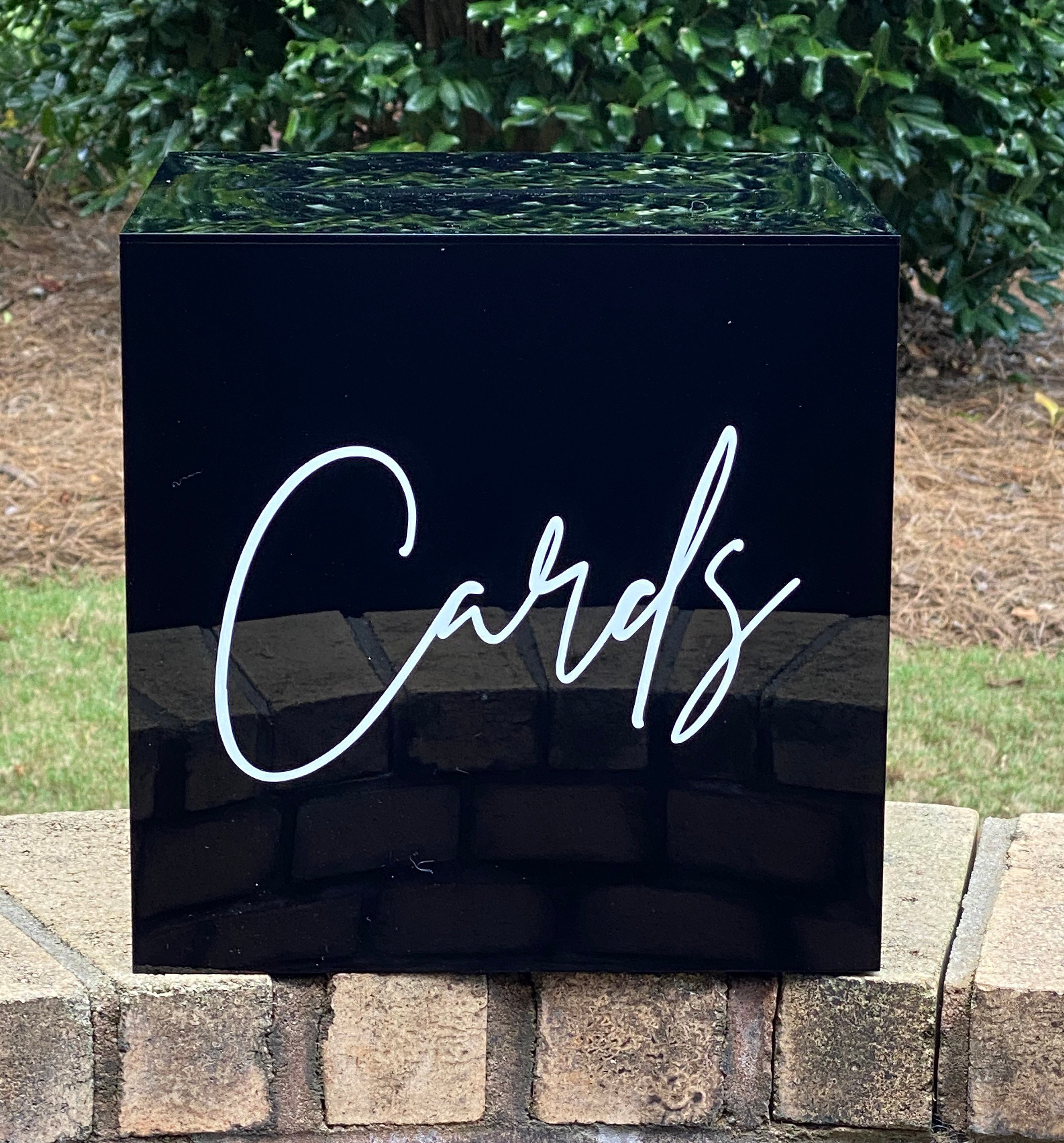 BLACK Acrylic Card Box, Wedding Card Box, Wedding, Gift Table