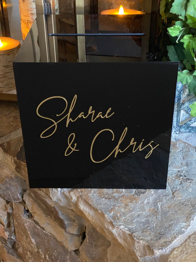 BLACK Acrylic Card Box Wedding Card Box Wedding Gift Table Etsy