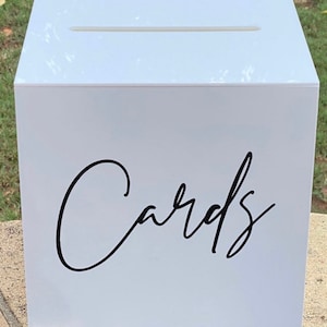 Caixa de cartão de acrílico BRANCO, caixa de cartão de casamento, casamento, mesa de presentes, caixa com fechadura.