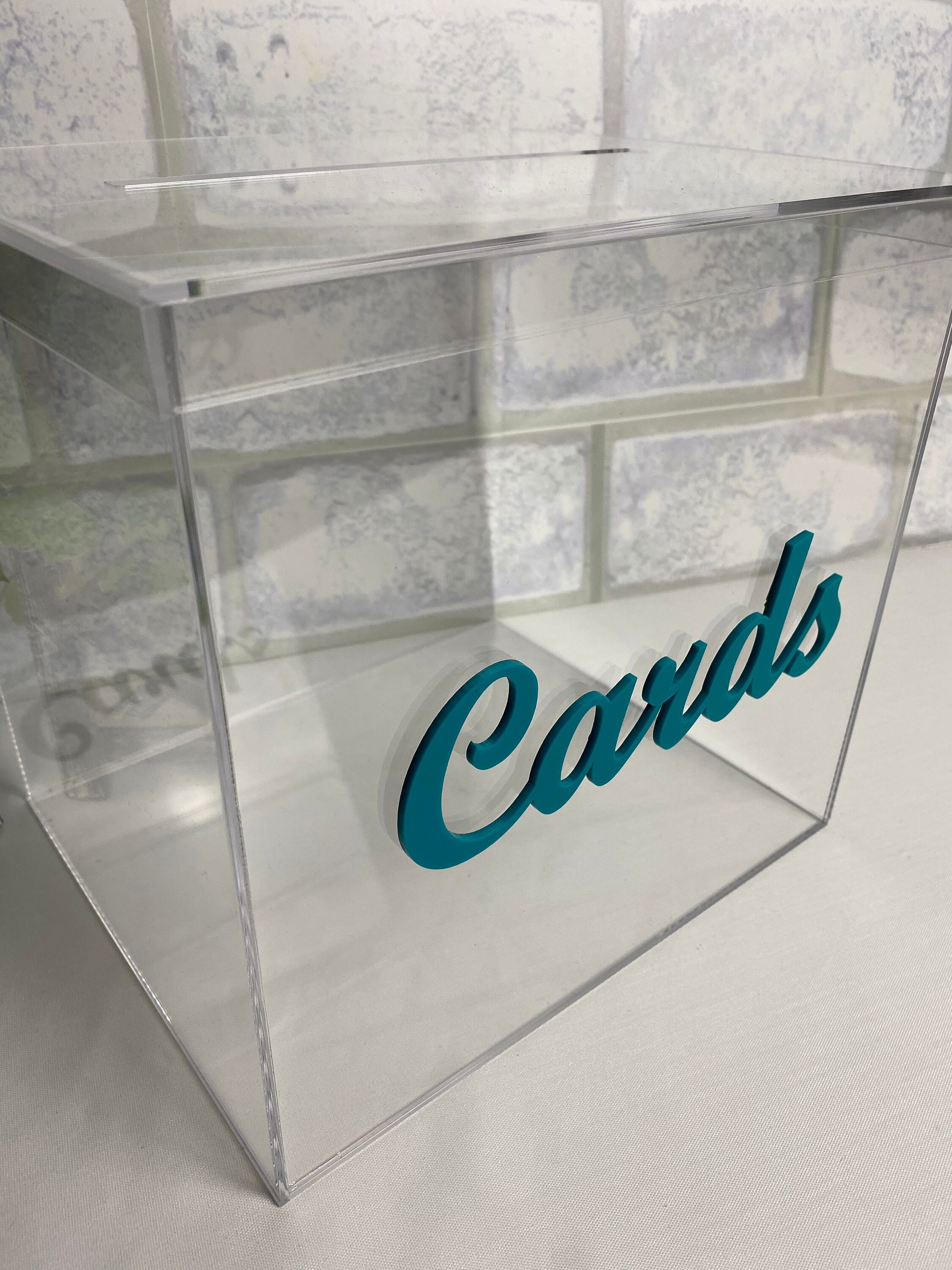 Acrylic Card Box Wedding Card Box Personalized Card Box Etsy