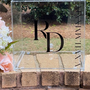 CLEAR Acrylic card box, wedding card box, wedding, gift table, locking box.