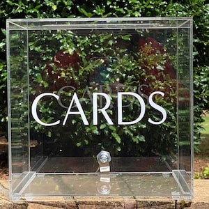 CLEAR Acrylic card box, wedding card box, wedding, gift table, locking box.