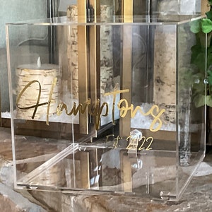 CLEAR Acrylic card box, wedding card box, wedding, gift table, locking box.
