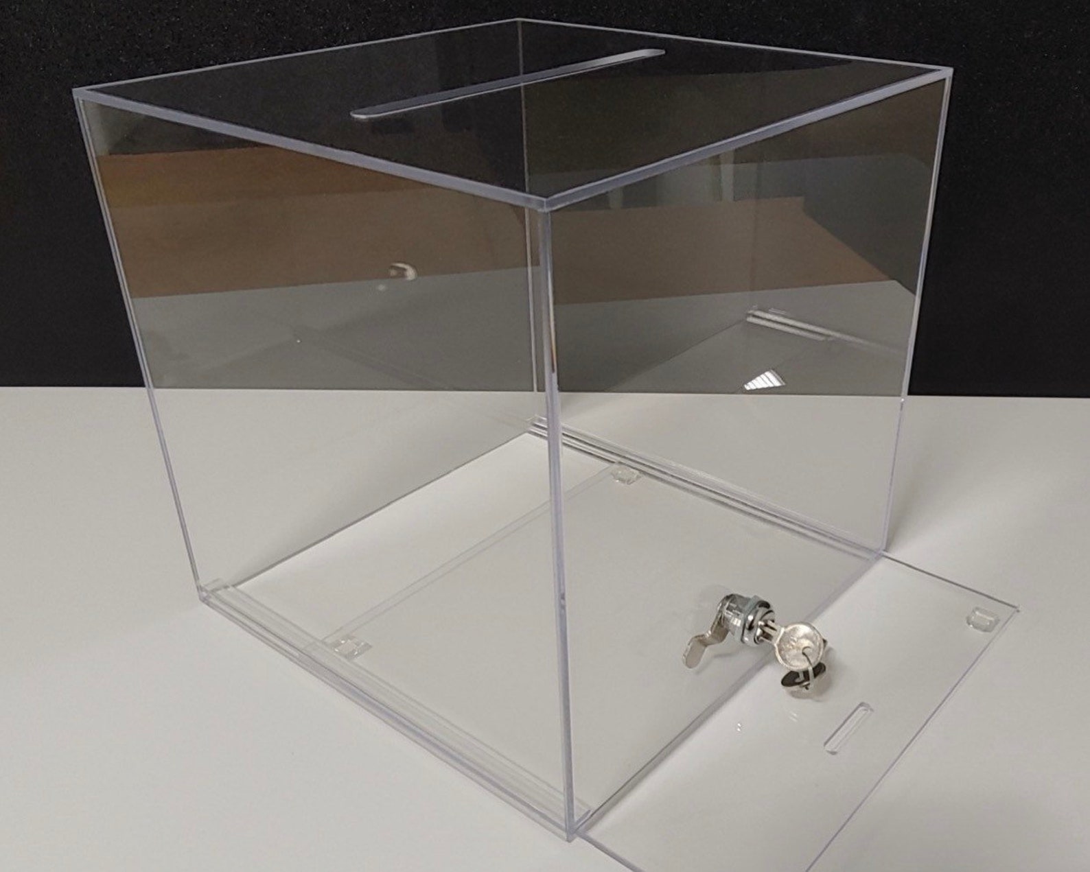 CLEAR Acrylic Card Box Wedding Card Box Personalized Card Etsy