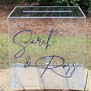CLEAR Acrylic card box, wedding card box, wedding, gift table, locking box.