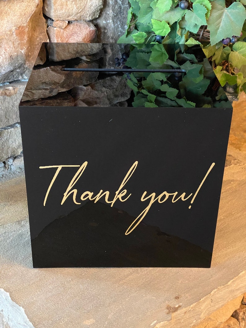 WHITE Acrylic card box wedding card box wedding gift table Etsy