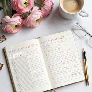 Planejador diário em PDF para imprimir | Planejador de horários diários para mães | Planilha de prioridades, planejamento e organização