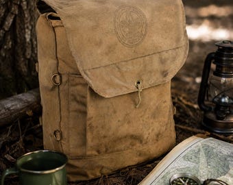 Vintage Boy Scouts of America No. 573 Canvas Haversack Backpack | BSA Be Prepared Scout Pack | Rustic Americana Camping Gear