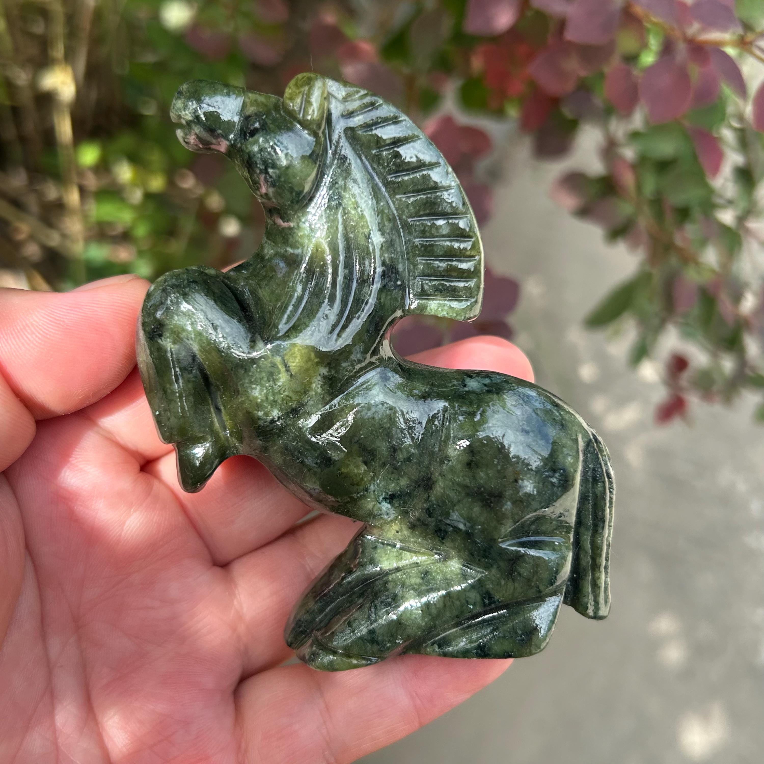 翡翠の馬像 - Etsy 日本
