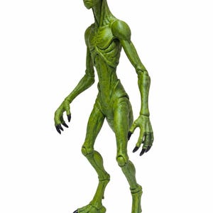 Insektliknande figur av en Alien Mantis | Handmålad Sci-fi-samlarobjekt