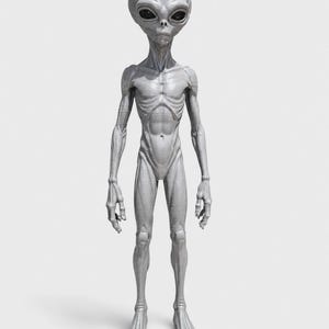 Figura de alienígena gris de 22 cm / Objeto de colección OVNI del Área 51 / Estatua decorativa de ciencia ficción acabada a mano, regalo UAP