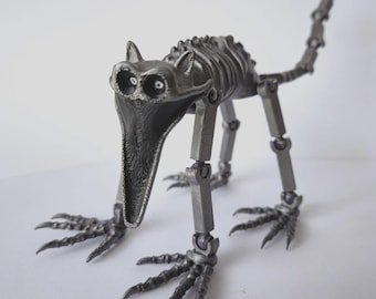 Nightmare CatNap inspired articulated figurine Hand painted made from eco-friendly PLA, fully poseable collectible for Poppy Playtime fans.