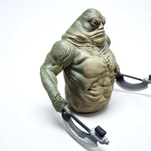 Rotta the Hutt Inspired Figurine Hand Painted 3D Collectible Sci-Fi Alien Statue Custom Fantasy Display Piece (The Mandalorian and Grogu) image 5