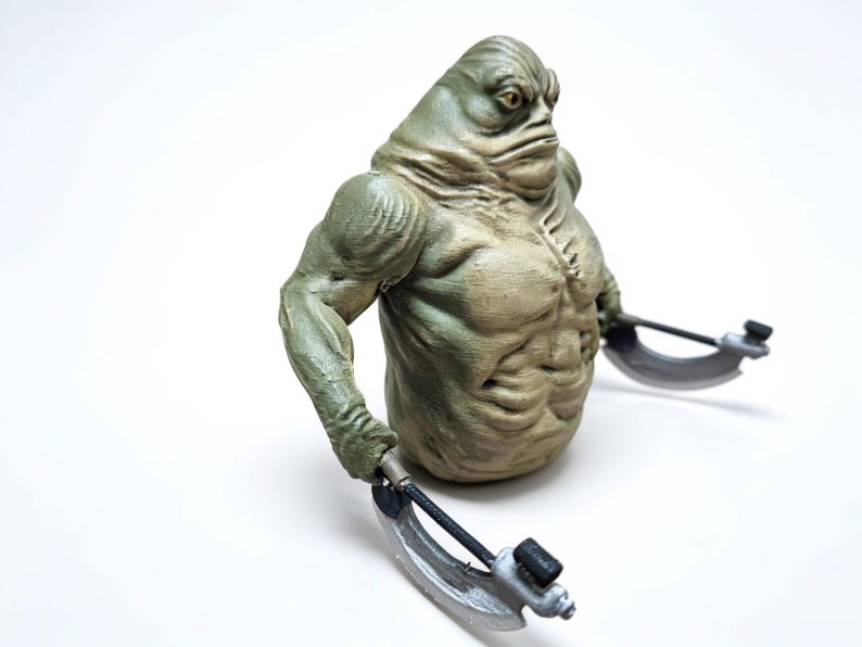Rotta the Hutt Inspired Figurine Hand Painted 3D Collectible Sci-Fi Alien Statue Custom Fantasy Display Piece (The Mandalorian and Grogu) image 5