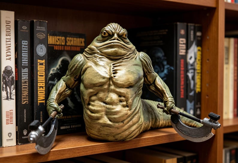 Rotta the Hutt Inspired Figurine Hand Painted 3D Collectible Sci-Fi Alien Statue Custom Fantasy Display Piece (The Mandalorian and Grogu) image 4