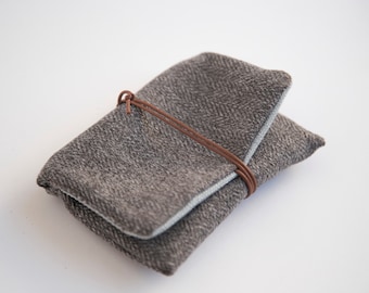 Men Tobacco Case, Men Tobacco Pouch, Grey Tobacco Bag, Grey Tobacco Case, Gray Tobacco Pouch, Vegan Cigarette Pouch, Cigarette Case