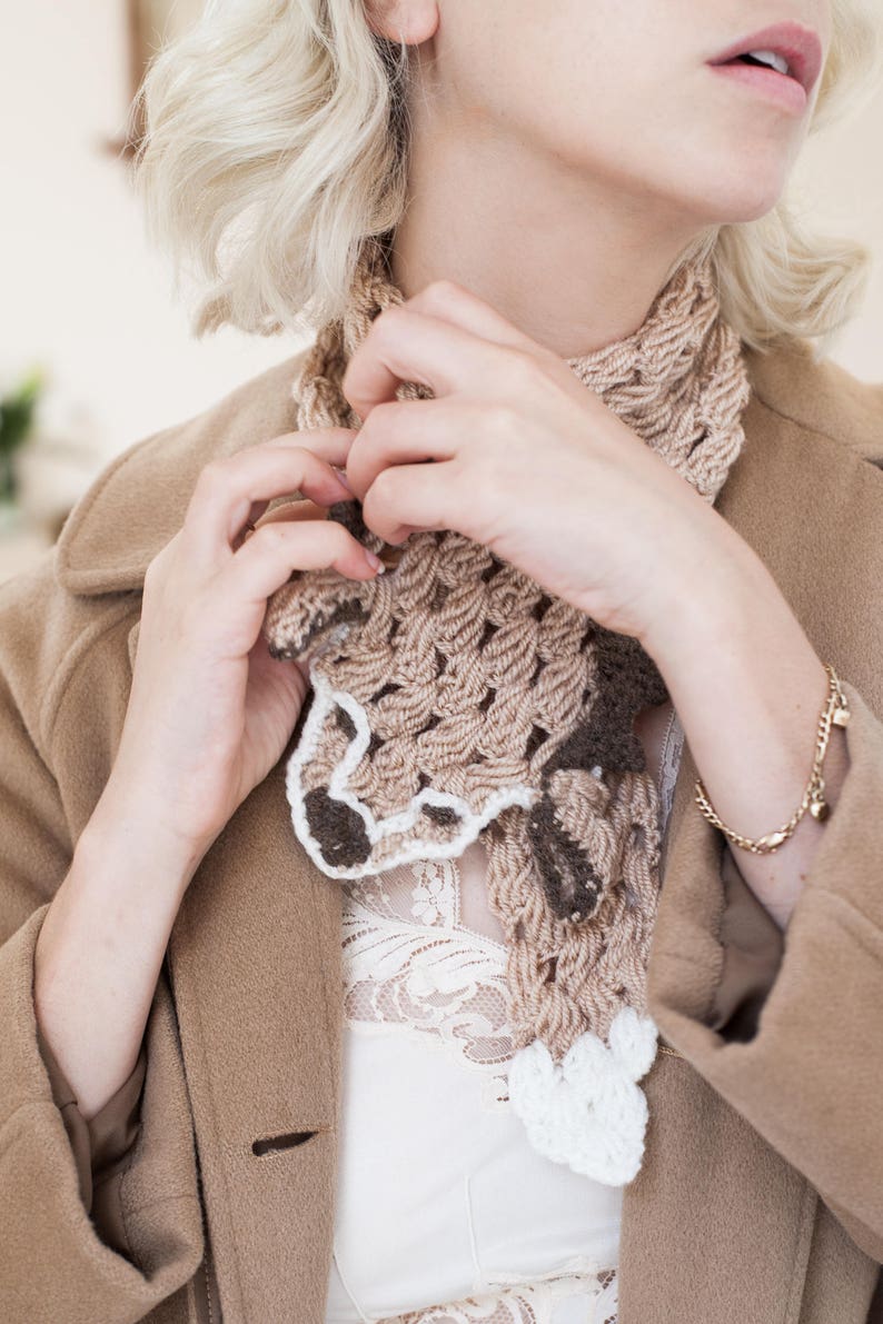 Deer Scarf, Animal Scarf, Cute Scarf, Crocheted Animal, Crochet Animal