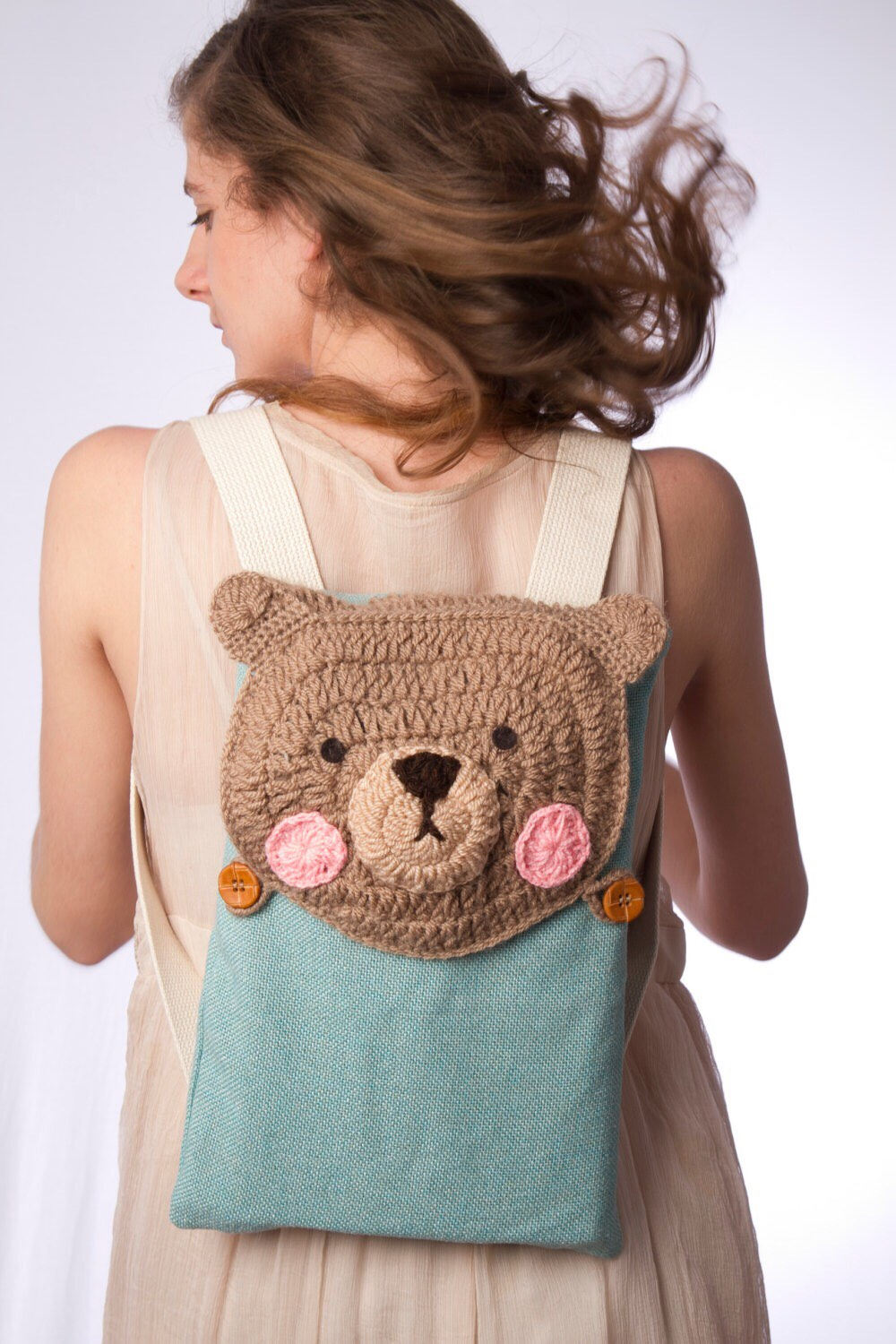 Bear backpack Animal Backpack Crochet Backpack Cute