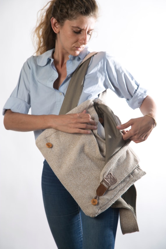 Canvas Backpack Beige Laptop Backpack Beige Backpack School Backpack Vegan Backpack Fabric Backpack College Backpack Back to School Etsy UK