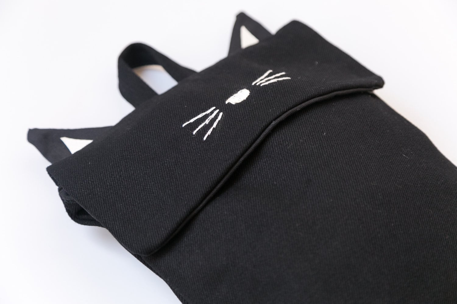 Cat backpack Black Cat Backpack Black Backpack Animal Etsy