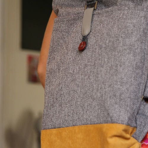 Gray Rolltop Backpack, Laptop Backpack ,Grey Backpack, Travel backpack, Men Backpack, Vegan backpack, Canvas shops backpack, Fabric backpack