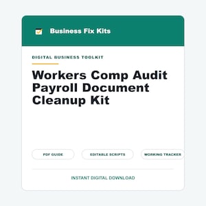 Workers Comp Audit Payroll Document Cleanup Kit