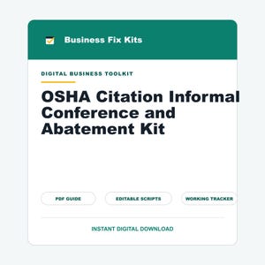 OSHA Citation Informal Conference and Abatement Kit