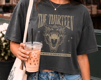 TOG The Thirteen Comfort Colors Shirt & Tote, Manon Blackbeak Inspired, Abraxos, From Now Until Darkness Claims Us, Bookish Aesthetic Top