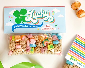 Lucky St. Patrick's Day Treat Bag Topper | St. Patrick's Day Treat Topper | St. Patrick's Day Tag | St. Paddy's Day Treat | Lucky Tag