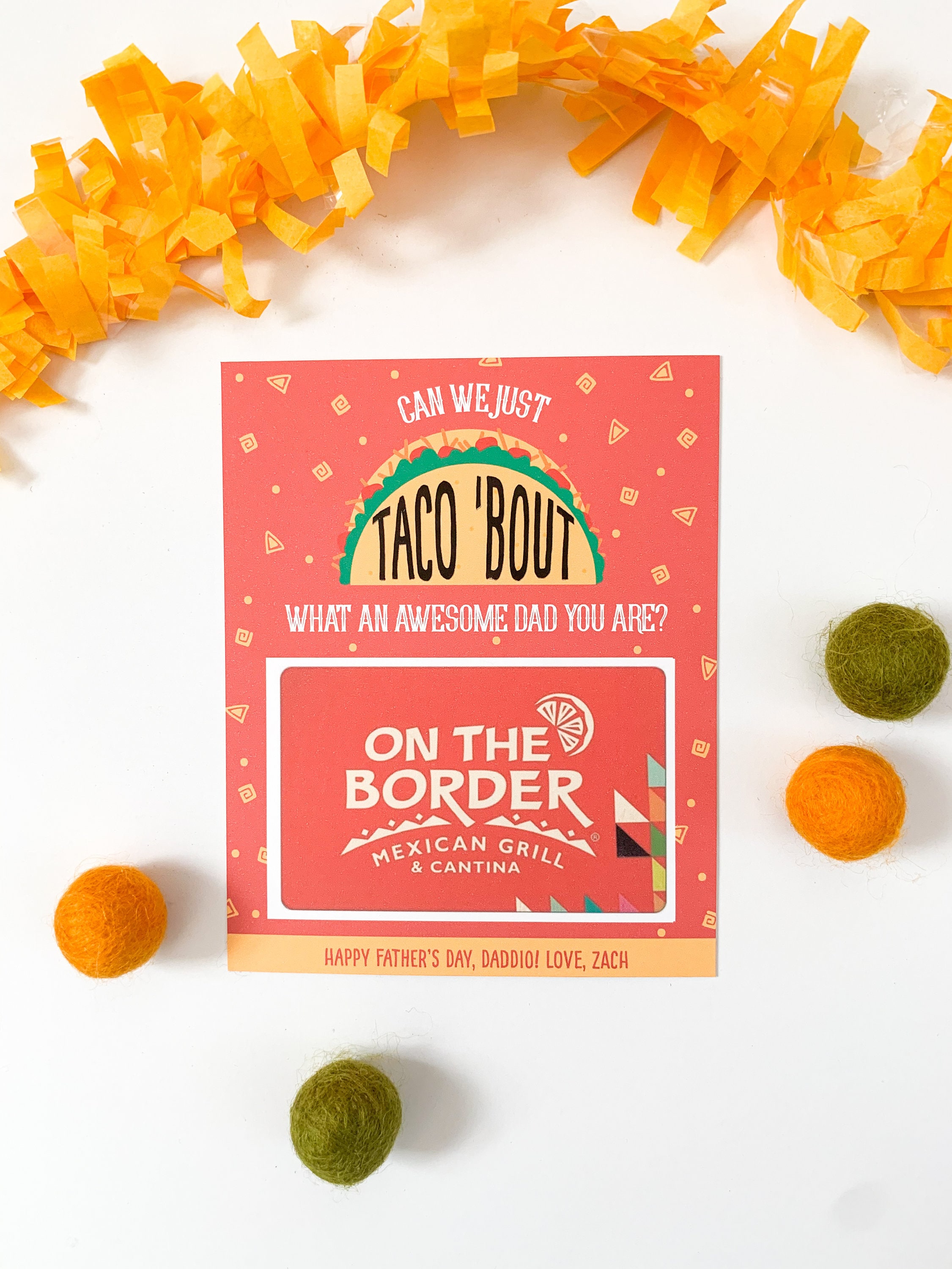 Father's Day Gift Card Holder Taco Taco Gift Card Holder Etsy Australia