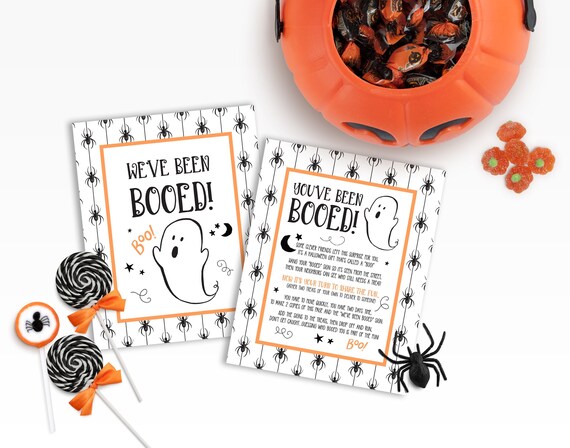 Booed Signs | Printable Booed Signs | We've Been Booed | You've Been Booed | Printable You've Been Booed | Spider You've Been Booed Signs Il_570xn