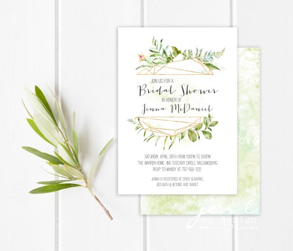 Greenery Invitation | Botanical Invitation | Bridal Shower | Shower Invitation | Botanical | Eucalyptus | Eucalyptus Invite | Greenery Il_570xn