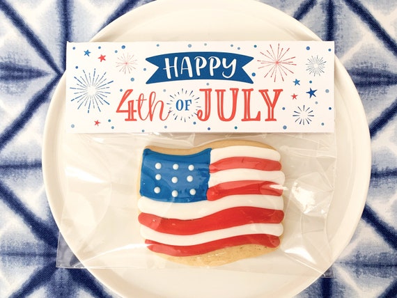 Printable 4th of July Tag | Patriotic Tag | 4th of July Favor Tag | 4th of July Cookie Tags | Patriotic Gift Tags | July 4th Party Printable Il_570xn