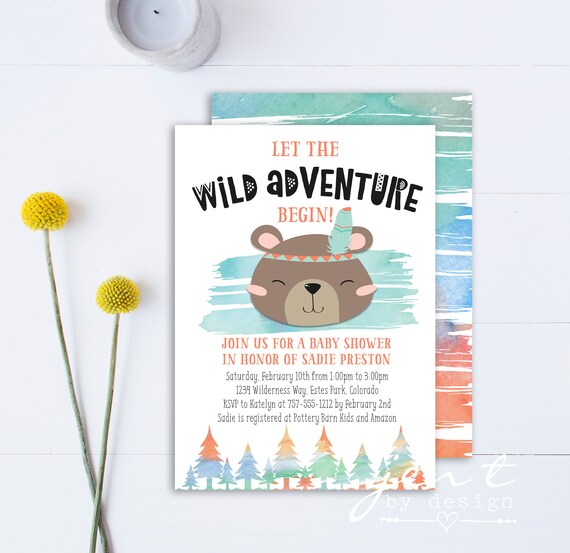 Tribal Baby Shower - Wild Baby Shower - Wild Baby Shower Invitations Il_570xn