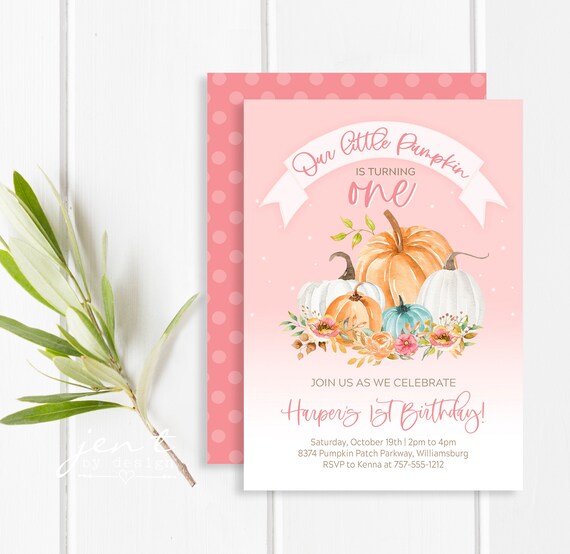 Our Little Pumpkin | Pumpkin 1st Birthday | Our Little Pumpkin First Birthday | Pumpkin Birthday | Pumpkin Invitation | Little Pumpkin Il_570xn