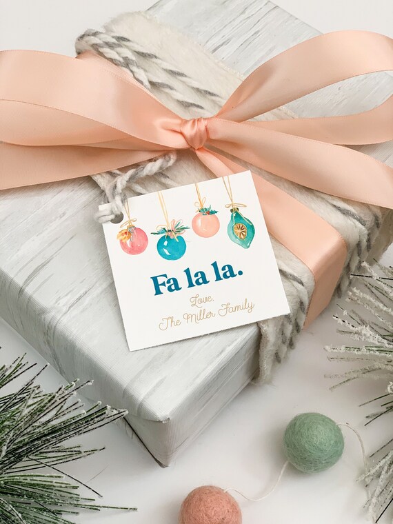 Fa la la Christmas Tags | Fa la la Gift Tags | Personalized Christmas Tags | Printable Christmas Tags | Ornament Gift Tags | Gift Tags Il_570xn