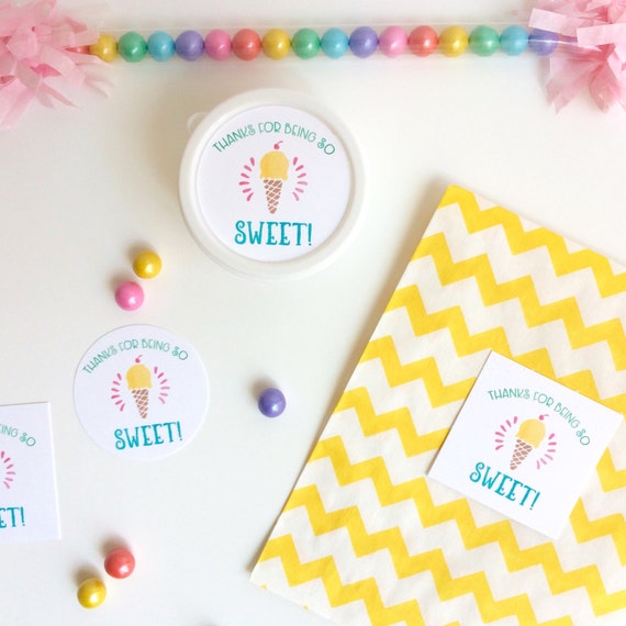 Watercolor Ice Cream Favor Tags Il_570xn