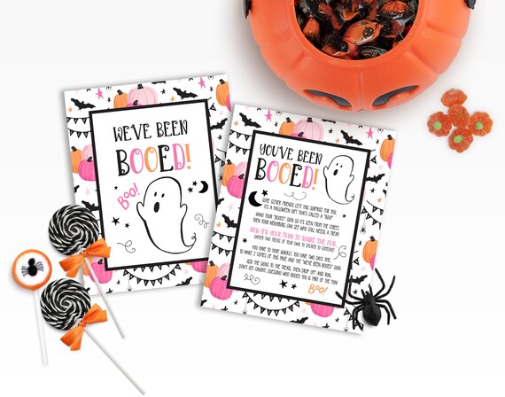 Booed Signs | Printable Booed Signs | We've Been Booed | You've Been Booed | Printable You've Been Booed | Pink You've Been Booed Signs Il_570xn